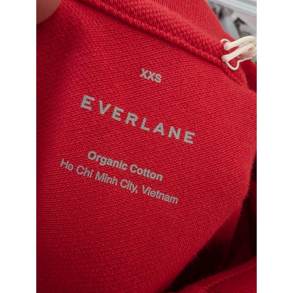 Everlane NWT Red Organic Cotton XXS Polo Shirt Oversized Minimalist Preppy Top - Picture 6 of 6